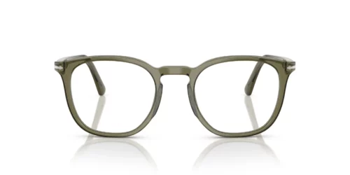 1142 - Olive Transparent Green frame / Clear lenses