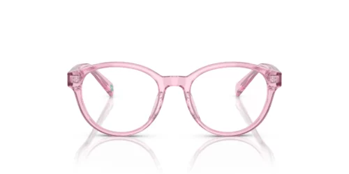 6098 - Shiny Transparent Pink frame / Clear lenses