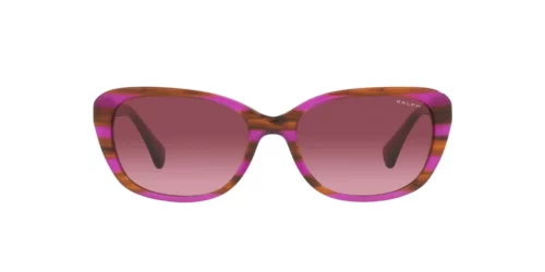 59848H - Striped Brown Purple frame / Gradient Violet lenses