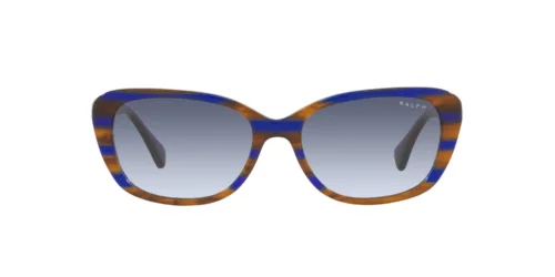 598719 - Striped Brown Blue frame / Gradient Light Blue lenses
