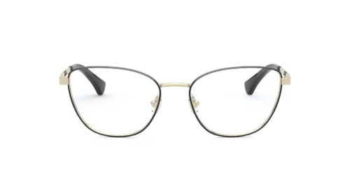 9391 - Armação em dourado claro brilhante / Lentes transparentes