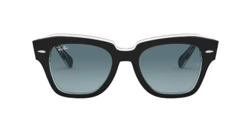 12943M - Black On Transparent frame / Blue Gradient lenses