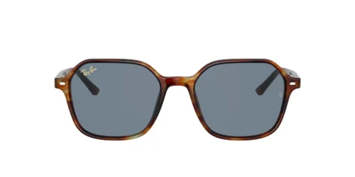 954/62 - Pruhované obroučky Havana / Modré čočky