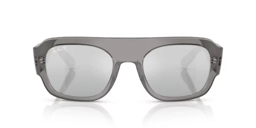 668482 - Transparent Grey frame / Grey Mirror Gradient Silver Polarized lenses