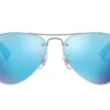 Ray-Ban Rb3449 RB3449 Light Green Mirror Blue