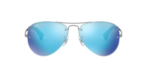 Ray-Ban Rb3449 RB3449 Light Green Mirror Blue