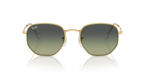 001/BH - Arista Gold frame / Green Vintage lenses