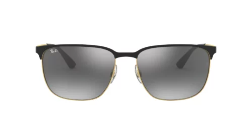 187/88 - Black On Gold frame / Grey Gradient Mirror lenses