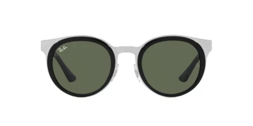 003/71 - Black On Silver frame / DARK GREEN lenses