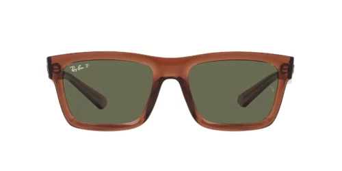 66789A - Transparent Brown frame / DARK GREEN lenses