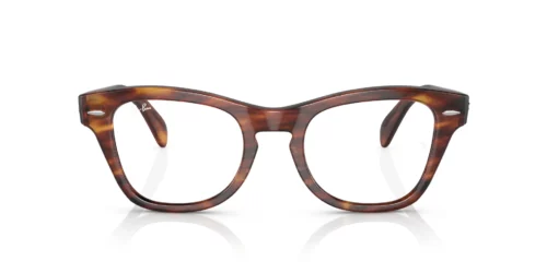 2144 - Striped Havana frame / Clear lenses
