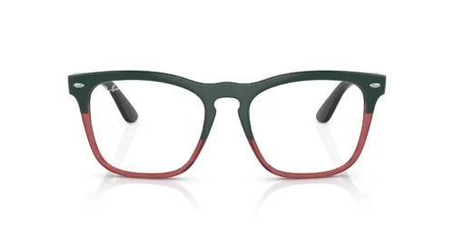 8194 - Dark Green On Trans Light Red frame / Clear lenses