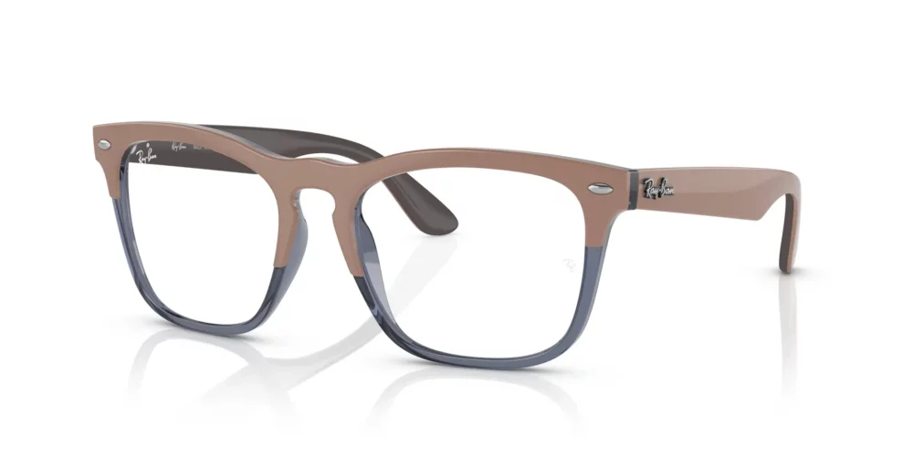 Ray-Ban RX-4487V béžová na průhledné tmavě modré