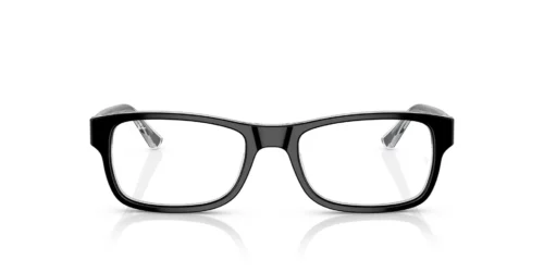 2034 - Black On Transparent frame / Clear lenses