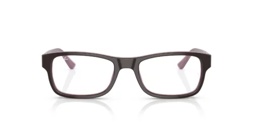 2126 - Brown On Opal Pink frame / Clear lenses