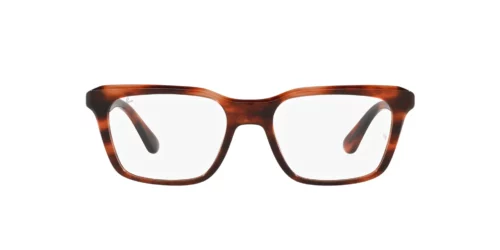 2144 - Striped Havana frame / Clear lenses