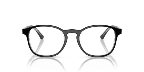 2034 - Black On Transparent frame / Clear lenses