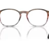 Ray-Ban RX-5417 Pruhované Hnědé Gradient Červené