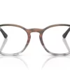 Ray-Ban RX-5417 Pruhované Hnědé Gradient Červené