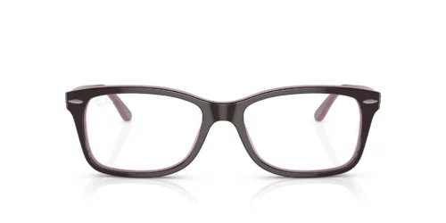 2126 - Brown On Pink frame / Clear lenses