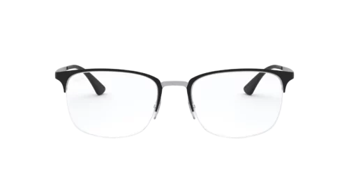 2997 - Top Matte Black On Silver frame / Clear lenses