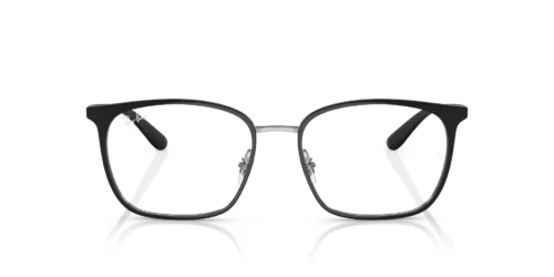 2861 - Black On Silver frame / Clear lenses