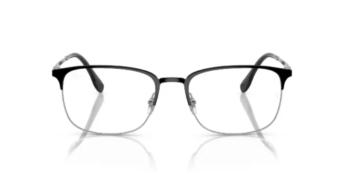 2861 - Black On Silver frame / Clear lenses