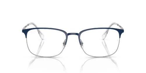 3155 - Blue On Silver frame / Clear lenses