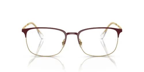 3156 - Bordeaux On Gold frame / Clear lenses