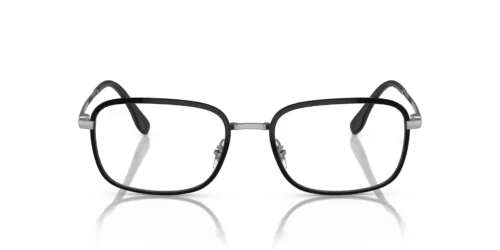 2861 - Black On Silver frame / Clear lenses