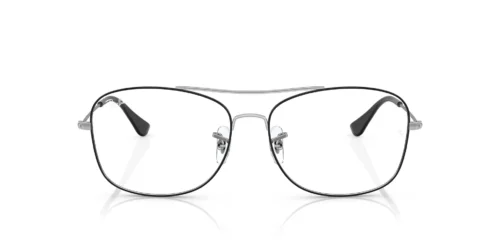 2983 - Black On Silver frame / Clear lenses