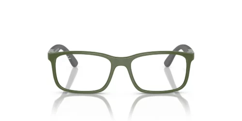 3932 - Green On Grey frame / Clear lenses