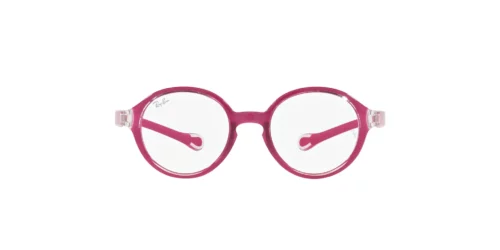 3878 - Transparent On Fuxia frame / Clear lenses
