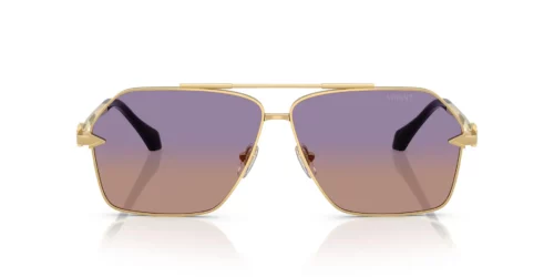 1002EL - Gold frame / Clear Fifty Gradient Orange Violet lenses