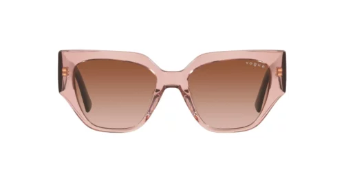 282813 - Armação rosa transparente / Lentes degradê marrom