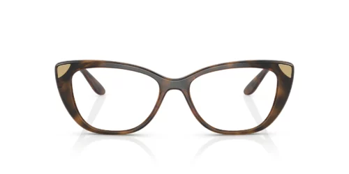 2386 - Top Dark Havana Light Brown frame / Clear lenses