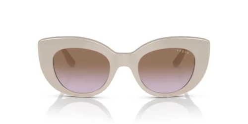 304968 - Armação totalmente cinza claro / Lentes marrom degradê violeta