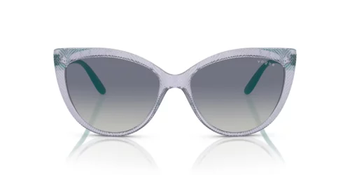 29254L - Armação violeta transparente / Lentes cinza degradê azul
