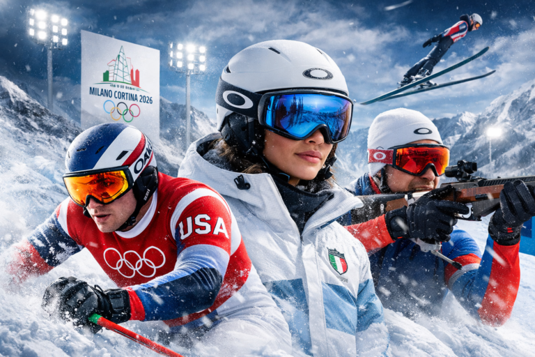Olympic athletes in action at Milan Cortina