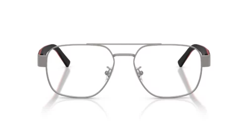 115 - Mat Gunmetal-stel / Klare glas