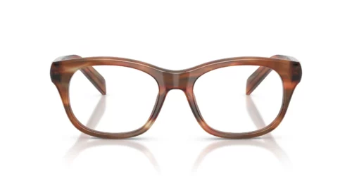 24G1O1 - Striped Oak frame / Clear lenses