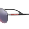 Prada Sport PS52VS Matte Gunmetal / Dark Grey Mirror Blue/Red