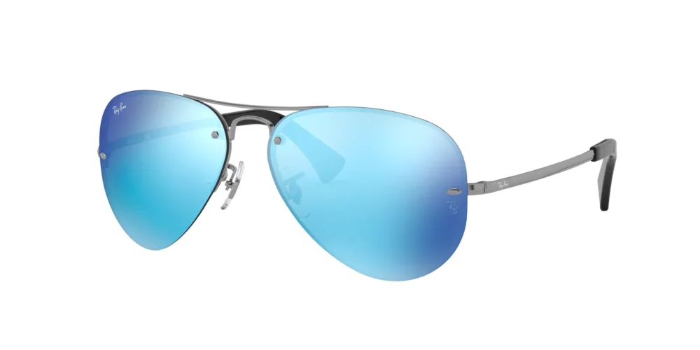 Ray-Ban RB3449 RB3449 světle zelená zrcadlově modrá