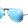 Ray-Ban Rb3449 RB3449 Light Green Mirror Blue