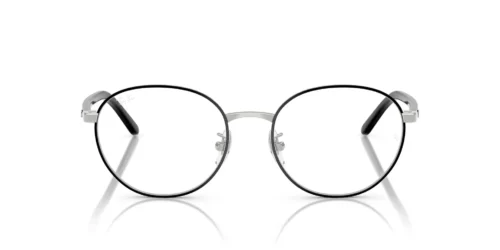 2861 - Black On Silver frame / Clear lenses