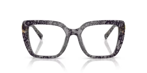 3471 - Print Black Lace frame / Clear lenses