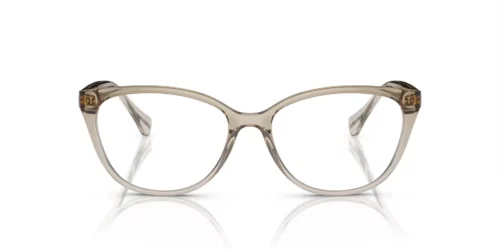 6126 - Armação marrom transparente brilhante / Lentes transparentes