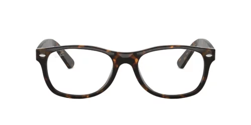 Occhiali da sole Ray-Ban RX5184F con montatura color Havana scuro.