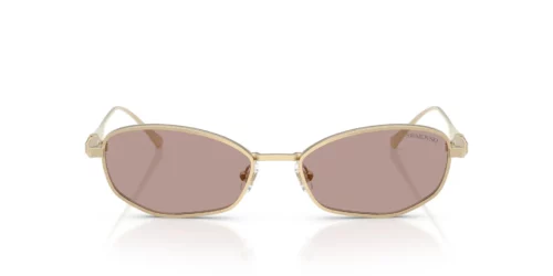 40137N - Armação em dourado claro / Lentes marrom-arroxeado claro