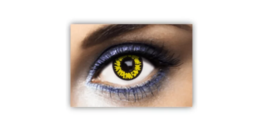 Crazy Lens: Black Wolf (2 ugentlige linser) set forfra